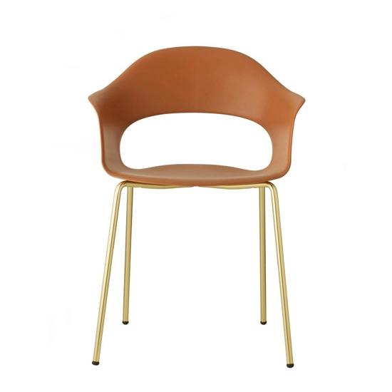 Lady B - Gambe Cromo - Ottone Satinato - Nikel Nero Lucido Sedie in plastica di design Scab